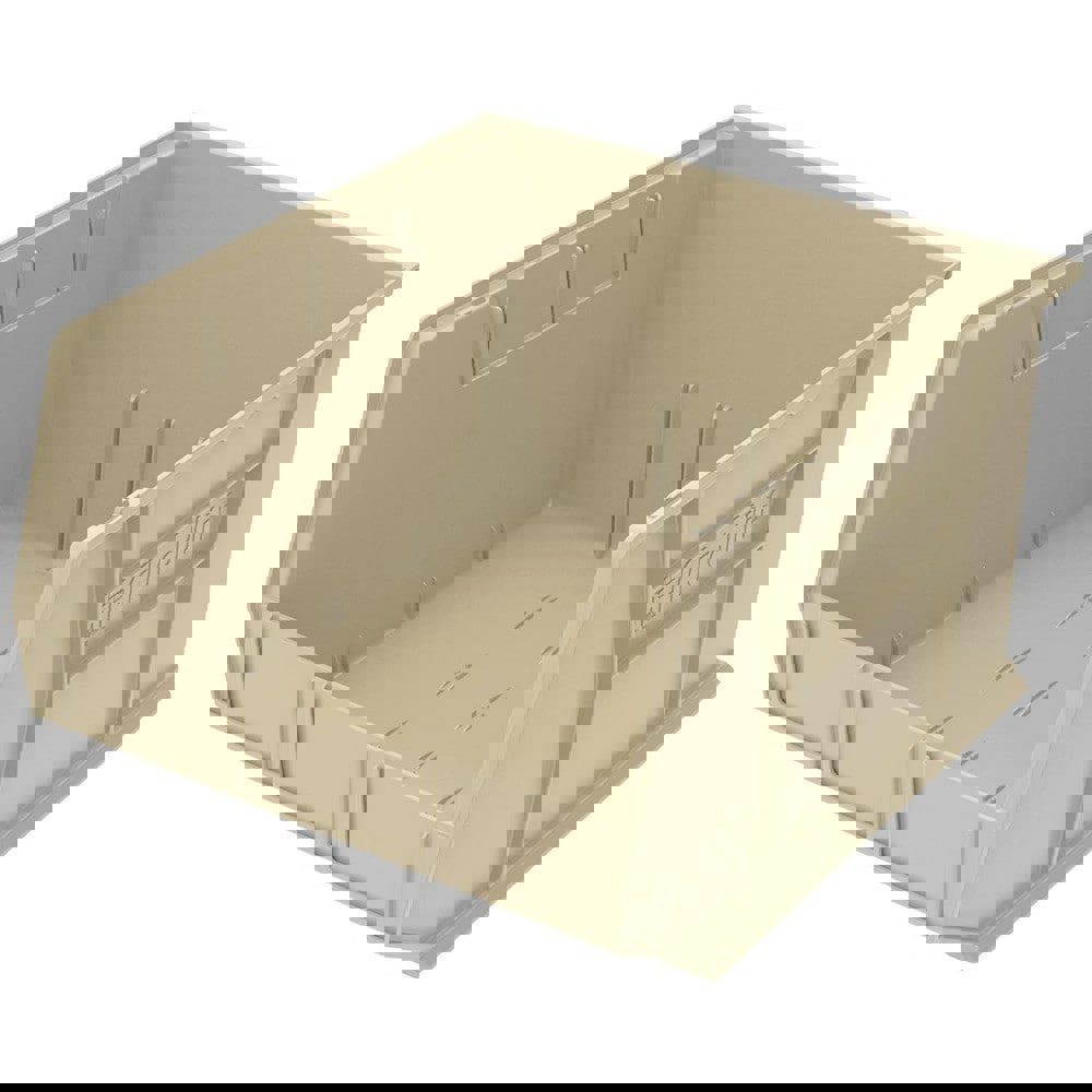 Plastic Hopper Stacking Bin: Gray